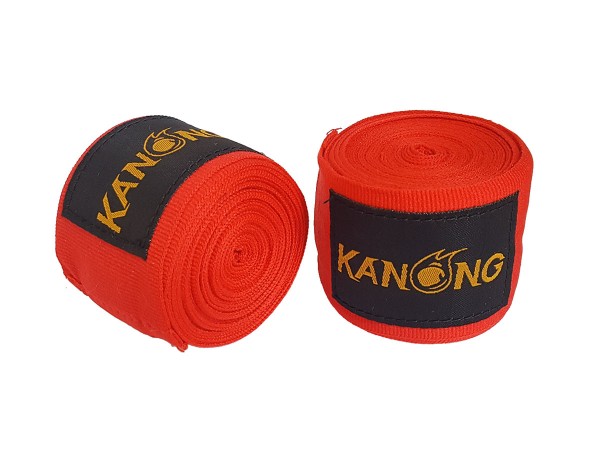 Muay Thai Vendas de KANONG (Handwraps) : Rojo