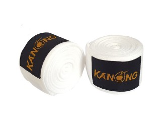 Muay Thai Vendas de KANONG (Handwraps) : Blanco