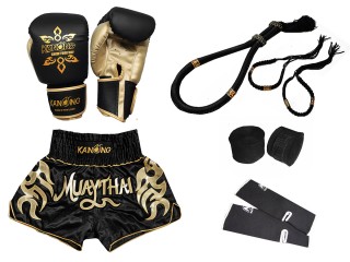 Guantes personalizados y pantalones Muay Thai con Equipo completo