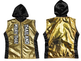 Personalizados - Kanong Chaqueta de Muay Thai : KNHOD-004-Oro-Negro