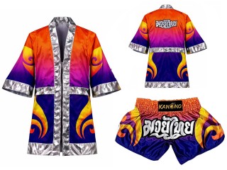 Personalizados - Bata de Boxeo + Pantalones Muay Thai : Juego-507