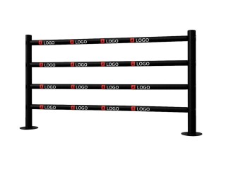 Separador/valla de gimnasio inspirado en un ring de boxeo