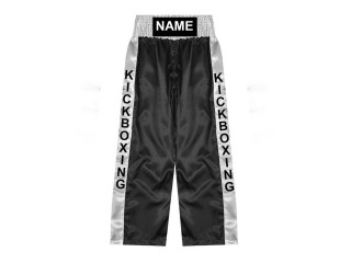 Pantalones de kickboxing personalizados : KNPANTS-001-Negro