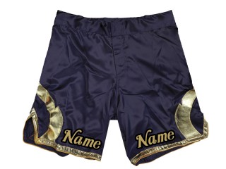 Personalice los pantalones cortos de MMA y agregue nombre o logotipo: Azul marino