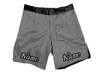 Pantalones cortos de MMA de diseño personalizado con nombre o logotipo: Gris