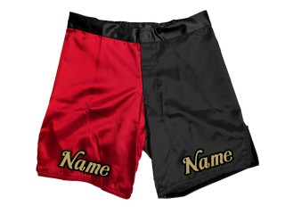Shorts MMA personalizados con nombre o logo : Negro-Oro