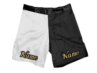 Pantalon de MMA personalizados : Blanco-Negro