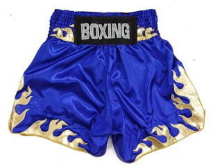 Pantalon de boxeo personalizado : KNBSH-038-Azul