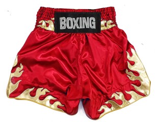 Pantalon de boxeo personalizado : KNBSH-038-Rojo
