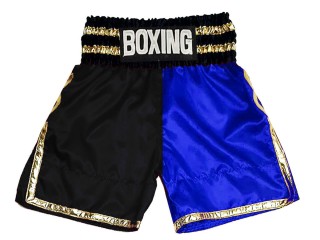 Pantalon de boxeo personalizado : KNBSH-039-Negro-Azul