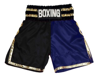 Pantalon de boxeo personalizado : KNBSH-039-Negro-Marino