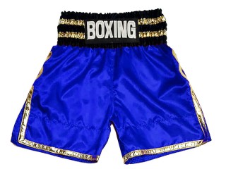 Pantalon de boxeo personalizado : KNBSH-039-Azul