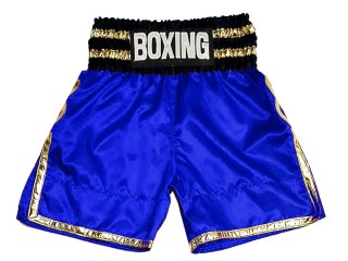 Pantalon de boxeo personalizado : KNBSH-039-Azul