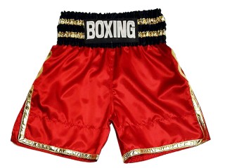 Pantalon de boxeo personalizado : KNBSH-039-Rojo