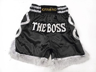 Pantalones boxeo personalizados : KNBXCUST-2048-Negro