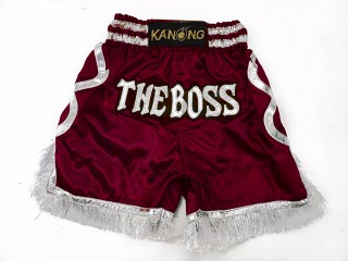 Pantalones boxeo personalizados : KNBXCUST-2048-Granate