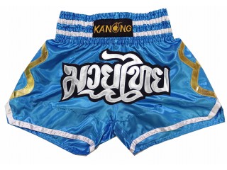 Pantalon Muay Thai Kanong  : KNS-143-Azul cielo