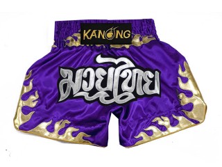 Pantalon Muay Thai Kanong  : KNS-145-Púrpura