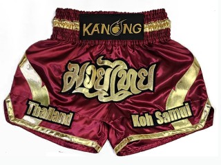 Pantalon Muay Thai Personalizados : KNSCUST-1200 Rojo