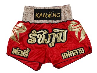 Pantalon Muay Thai Personalizados : KNSCUST-1223 Rojo