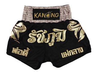 Pantalones de kick boxing Personalizados : KNSCUST-1225 Negro
