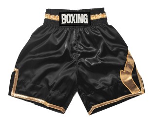 Pantalon de boxeo personalizado : KNBSH-036-Negro-Oro