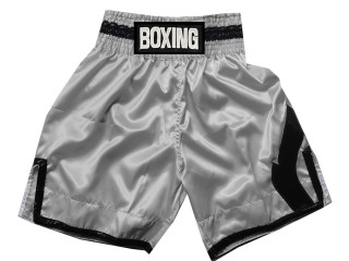Pantalon de boxeo personalizado : KNBSH-036-Plata