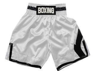 Pantalon de boxeo personalizado : KNBSH-036-Blanco