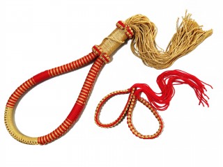 Boxsense Muay Thai Mongkol y Prajead (conjunto de accesorios)  : Cross-Oro-Rojo