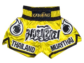 Pantalones Muay Thai Kanong  : KNS-118-Amarillo