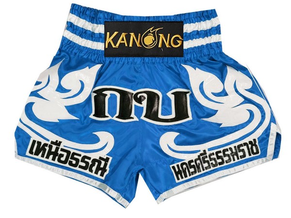 Pantalon De Kickboxing / Muay Thai Bay Flame - Satin Noir Et Blanc Avec Motif Flamme
