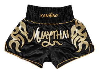 Pantalones Muay Thai Kanong para niños  : KNS-134-Negro-K