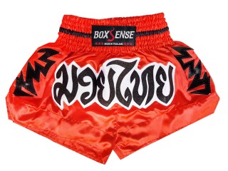 Pantalones boxeo Boxsense : BXS-090-Rojo