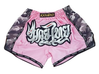 Pantalones Muay Thai Retro Kanong : KNSRTO-231-Rosado