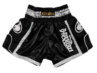 Retro Pantalones Muay Thai mujer : KNSRTO-208-Negro