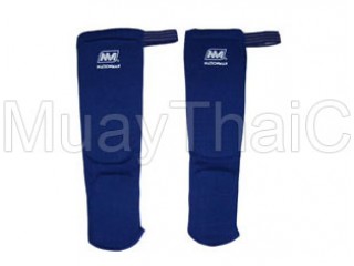Escudos Elásticos Muay Thai  para las piernas : Azul