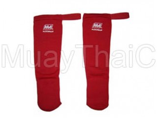 Escudos Elásticos Muay Thai para las piernas : Rojo