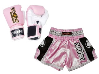 Guantes de Muay Thai y Pantalones Muay Thai personalizados : 208 Rosado