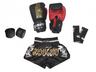 Juego completo Muay thai para Niños : Negro