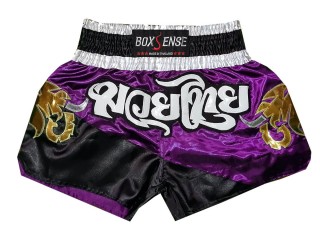 Pantalones boxeo Boxsense : BXS-091-Púrpura