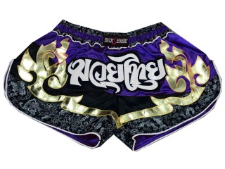 Short de Muay Thai Retro Boxsense : BXSRTO-028-Azul