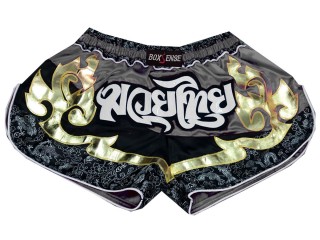 Short de Muay Thai Retro Boxsense : BXSRTO-028-Gris