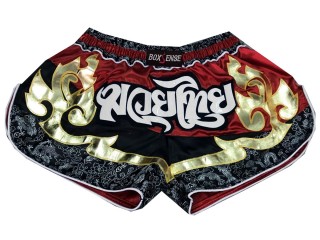 Short de Muay Thai Retro Boxsense : BXSRTO-028-Rojo