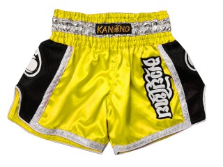 Short de Muay Thai Retro Kanong : KNSRTO-208-Amarillo