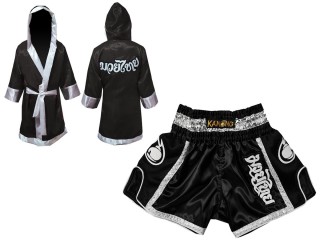 Personalizados - Kanong Bata + Pantalones Muay Thai : Negro