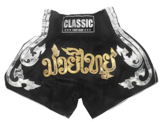 Classic Muay Thai Kickboxing Shorts : CLS-015 Negro