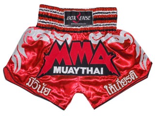 Pantalón Muay Thai Kick boxing Boxsense : BXS-066-Rojo