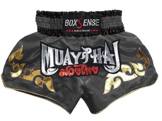 Pantalón Muay Thai Kick boxing Boxsense : BXS-092-Gris