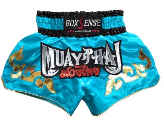 Pantalón Muay Thai Kick boxing Boxsense : BXS-092-Cielo azul