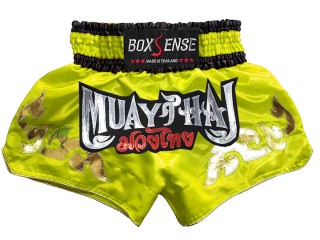 Pantalón Muay Thai Kick boxing Boxsense : BXS-092-Amarillo